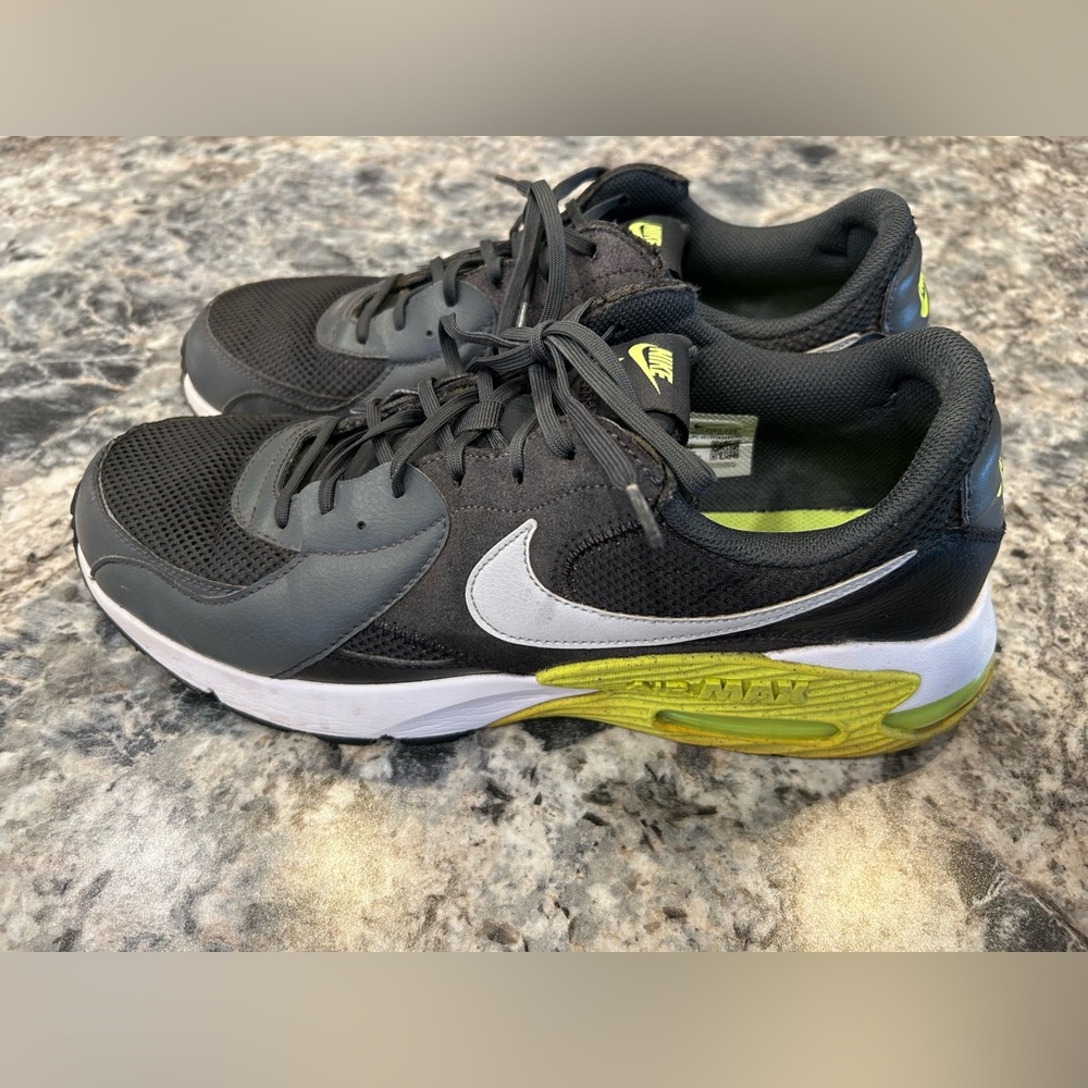 Nike Air Max Charcoal Grey and Neon Green/Yellow Athletic Shoes Size 13 men’s